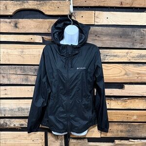 Columbia Women's Black‎ Hooded Flash Forward II Windbreaker Size Medium